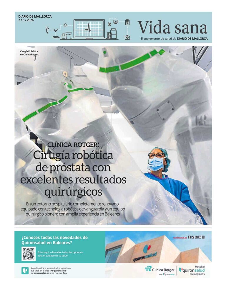 Vida Sana. Clínica Rotger: Cirugía robótica de próstata con excelentes resultados quirúrgicos